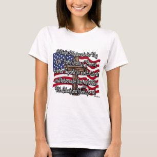Treueeid mit US-Flagge und Kreuz T-Shirt