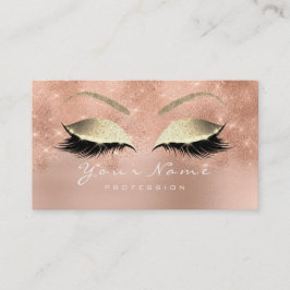 Treuekarte 10 Makeup Lashes Rose Gold Glitzer