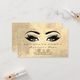 Treuekarte 6 Beauty Lash Verlängerung Gold Makeup