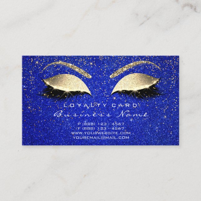 Treuekarte 6 Schönheit Makeuty Lash Gold Crown Blu (Vorderseite)