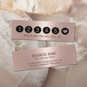 Treuekarte   Moderne Rose Gold Metallic 6 Punch