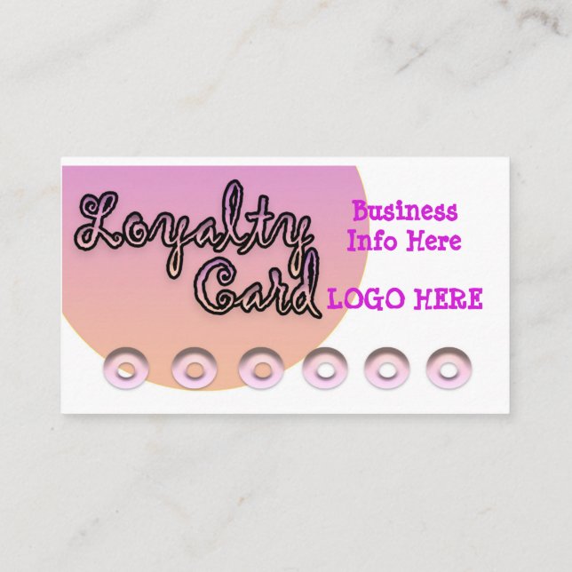 Treuekarte Visitenkarte (Rückseite)