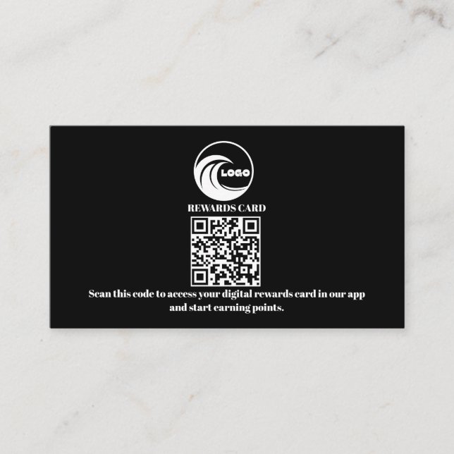 Treuekarten Virtueller QR-Code Geschäftslogo Treuekarte (Vorderseite)