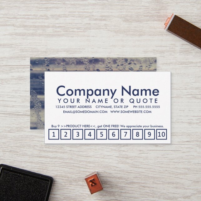 Treueprogramm für Winterfenster Treuekarte (Vorderseite/Rückseite Beispiel)