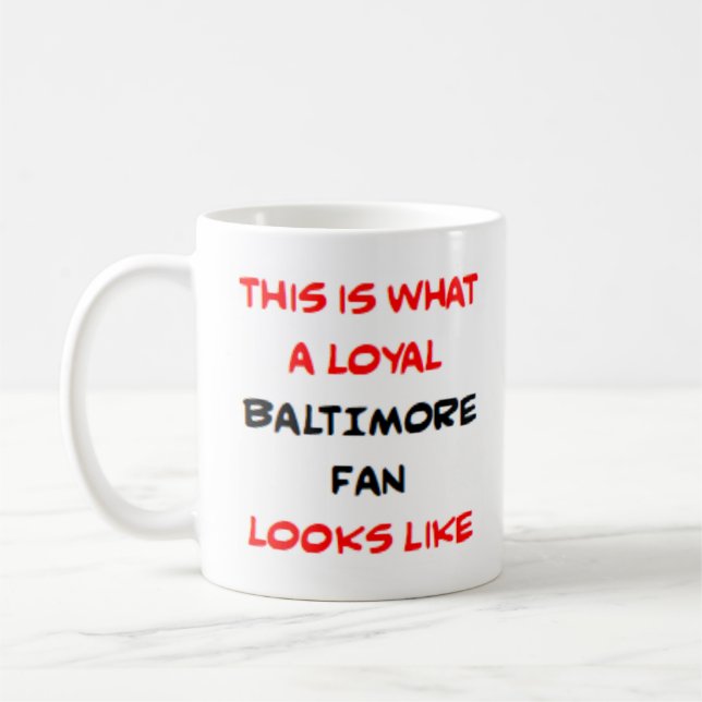 treuer Baltimore-Fan Kaffeetasse (Links)