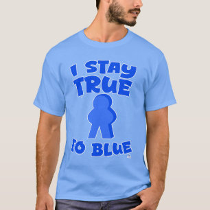Treuer Blau-Spieler-Farbe T-Shirt