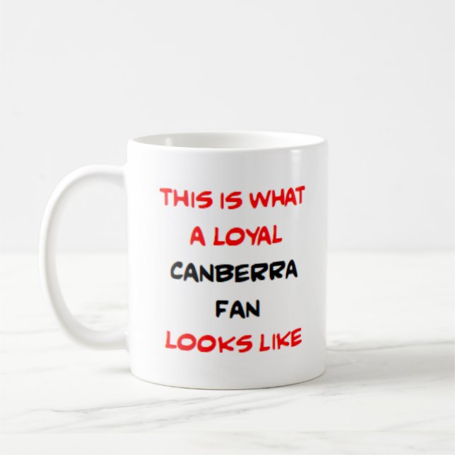 treuer Canberra-Fan Kaffeetasse (Links)