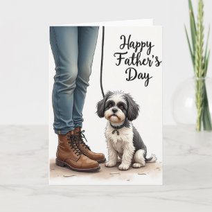 Treuer Hundepapa Tag Grußkarte Karte