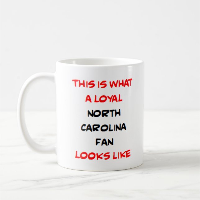 treuer North-Carolina-Fan Kaffeetasse (Links)