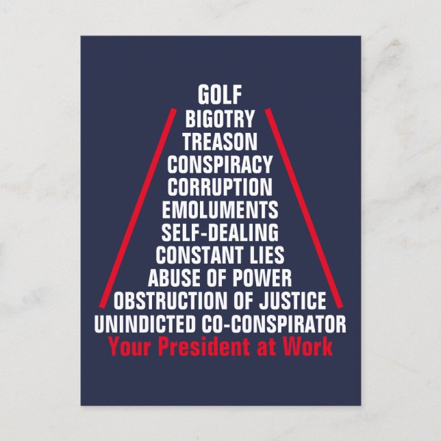 Treuhandabsprachen Korruption Behinderung Trump Au Postkarte (Vorderseite)