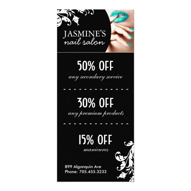 Treuhandcoupon-Karten für Salons Werbekarte (Vorne)