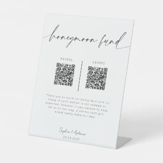 Treuhandfonds QR Code-Zeichen | Minimalistische Ho Sockelschild