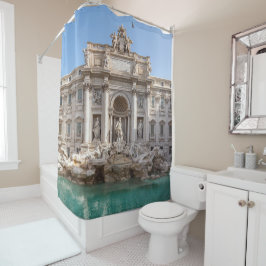 Trevi-Brunnen am frühen Morgen - Rom, Italien Duschvorhang