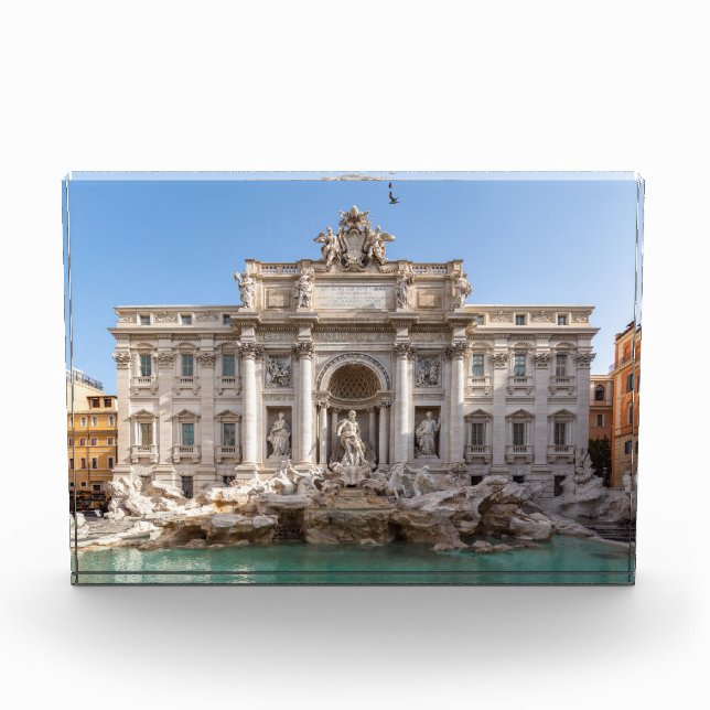 Trevi-Brunnen am frühen Morgen - Rom, Italien Fotoblock (Vorderseite)