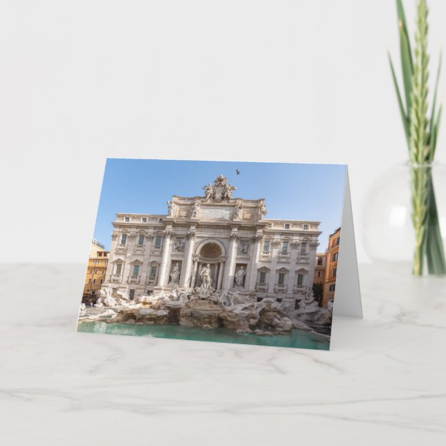 Trevi-Brunnen am frühen Morgen - Rom, Italien Karte (Vorderseite)