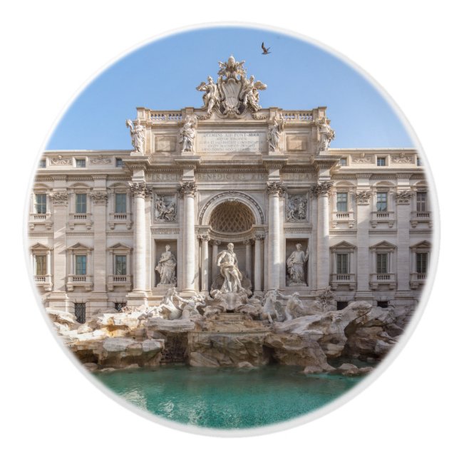 Trevi-Brunnen am frühen Morgen - Rom, Italien Keramikknauf (Vorderseite)
