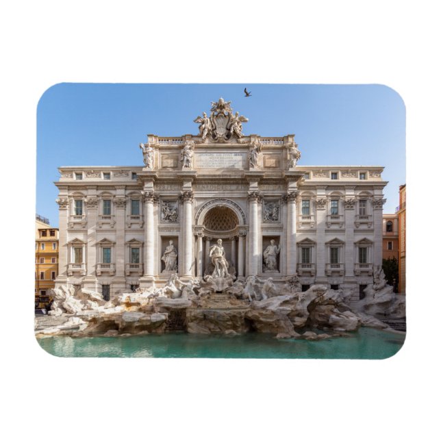 Trevi-Brunnen am frühen Morgen - Rom, Italien Magnet (Horizontal)