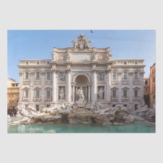 Trevi-Brunnen am frühen Morgen - Rom, Italien Seidenpapier (Vorderseite)