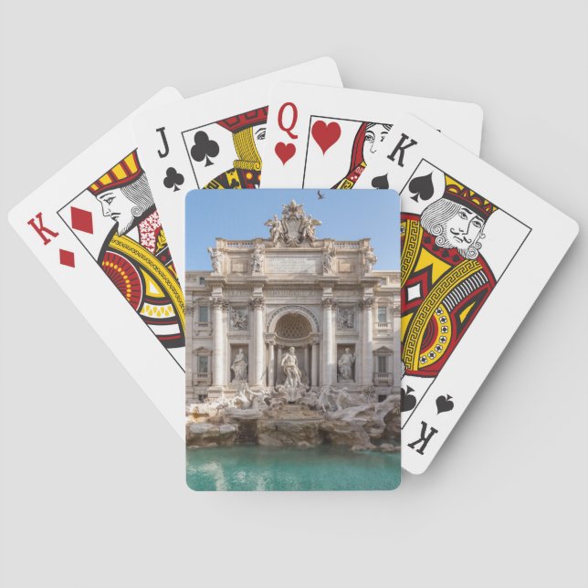 Trevi-Brunnen am frühen Morgen - Rom, Italien Spielkarten (Rückseite)