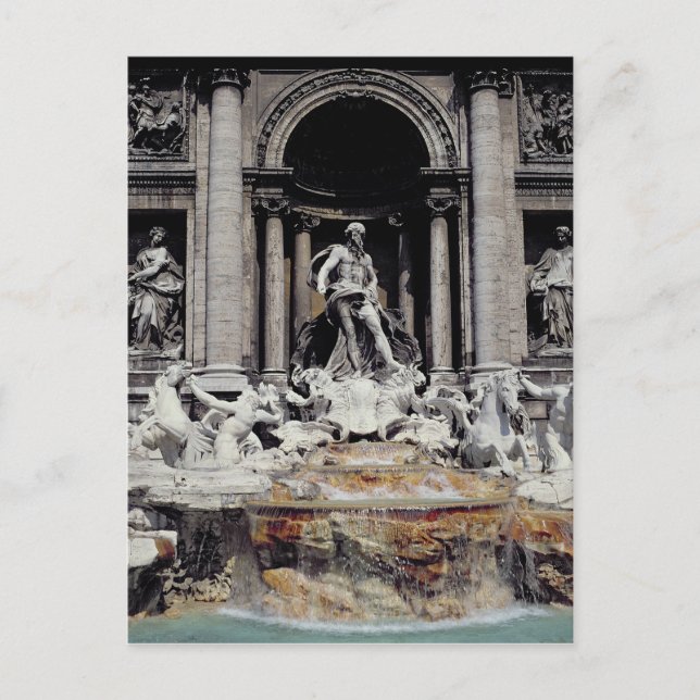 Trevi-Brunnen, Baujahr 1732-62 Postkarte (Vorderseite)