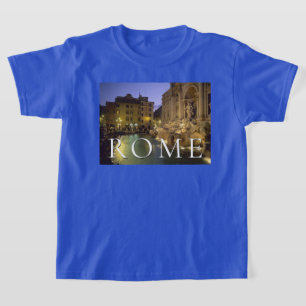 Trevi-Brunnen bei Nacht Rom, Latium, Italien T-Shirt