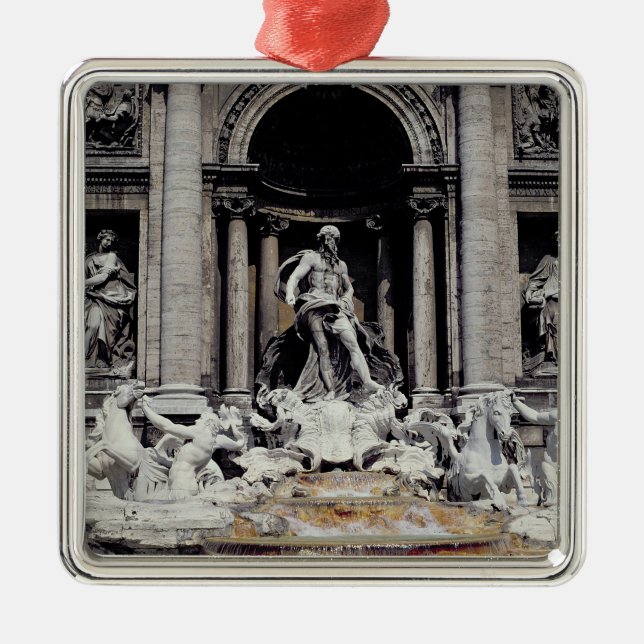 Trevi-Brunnen, errichtet 1732-62 Ornament Aus Metall (Vorne)