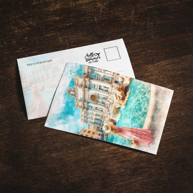 Trevi Brunnen Italien Postkarte (Von Creator hochgeladen)