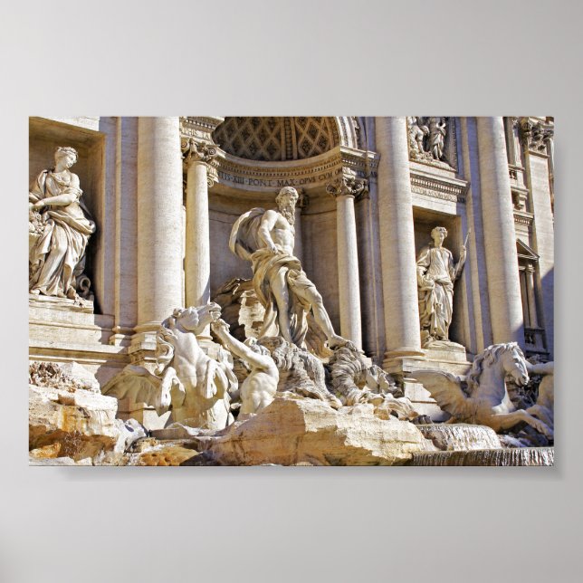 Trevi-Brunnen-Metallornament Poster (Vorne)