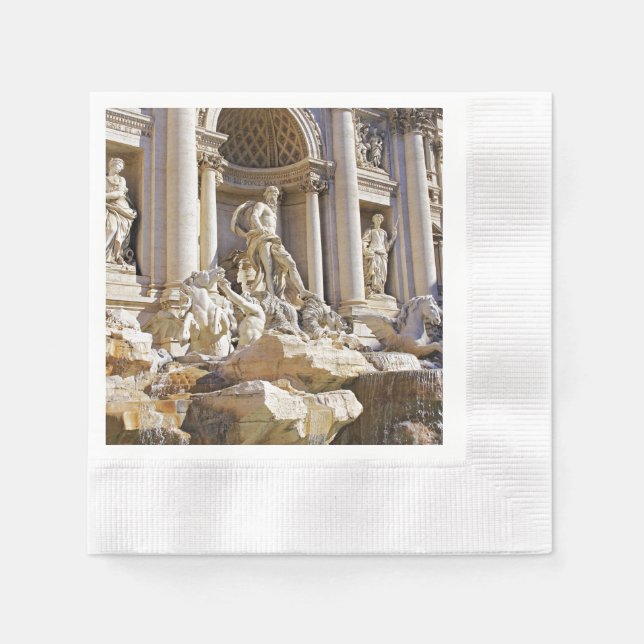 Trevi-Brunnen Rom Fotografie Serviette (Vorderseite)