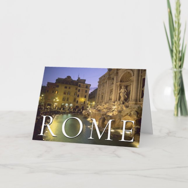 Trevi Brunnen | Rom, Italien | Vielen Dank Dankeskarte (Vorderseite)