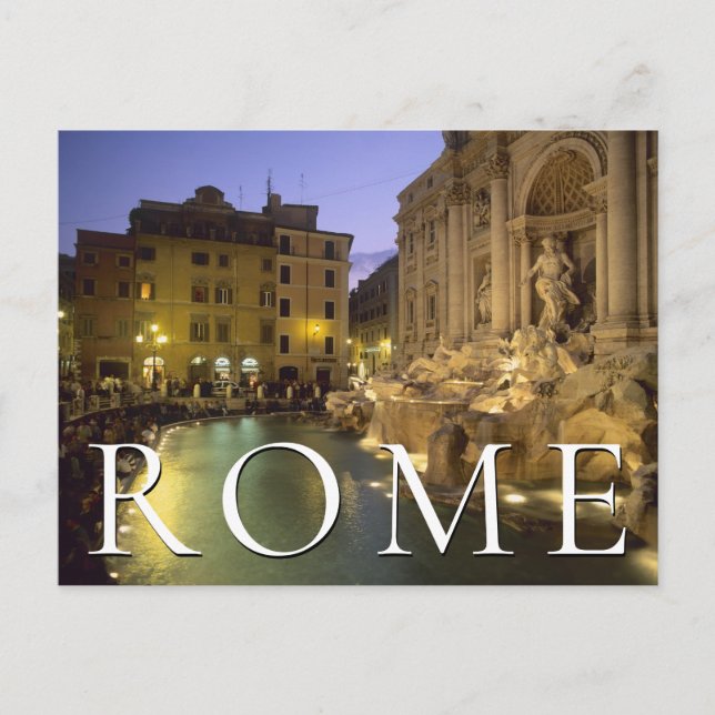 Trevi Brunnen | Rom, Italien | Vielen Dank Postkarte (Vorderseite)