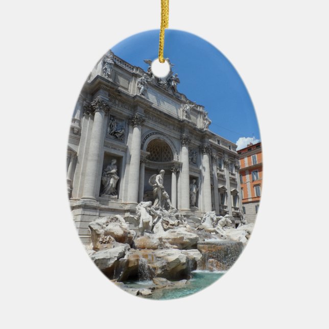 Trevi-Brunnen Rom Keramik Ornament (Vorne)