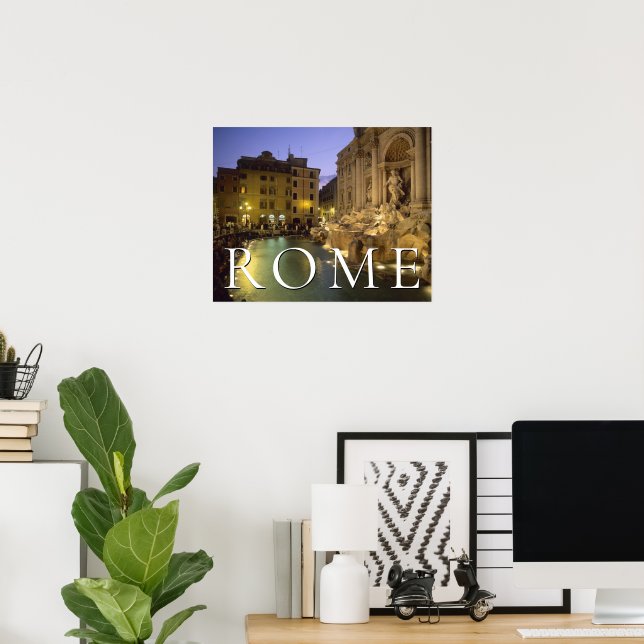 Trevi Brunnen | Rom, Latium, Italien Poster (Heimbüro)