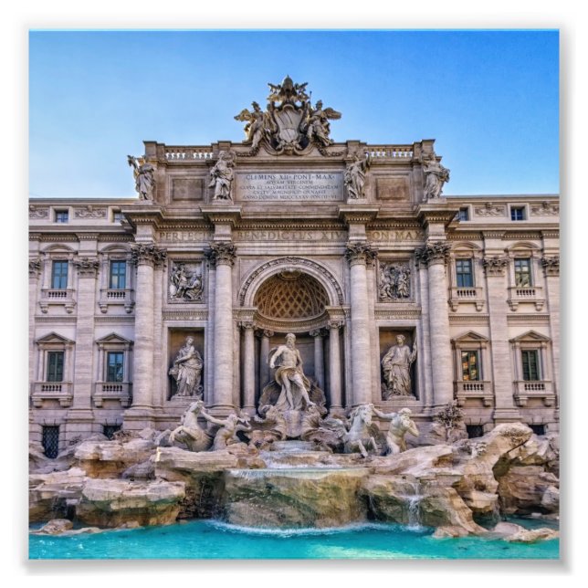 Trevi-Brunnen, Roma, Italien Fotodruck (Vorne)