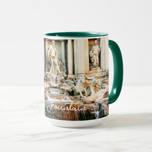Trevi Fountain Foto Tasse mit benutzerdefiniertem  (VorderseiteRechts)