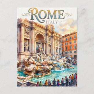 Trevi Fountain Italy Postkarte