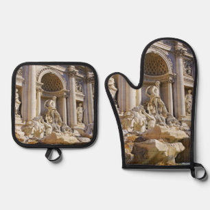 Trevi Fountain Ofenhandschuh & Topflappen-Set