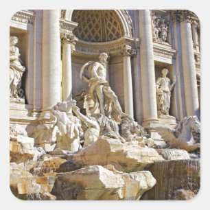 Trevi Fountain Quadratischer Aufkleber