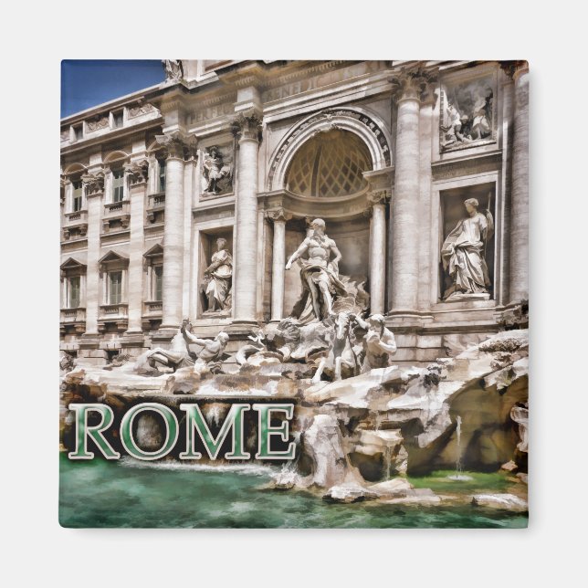 Trevi Fountain Rom Italien Magnet (Vorne)