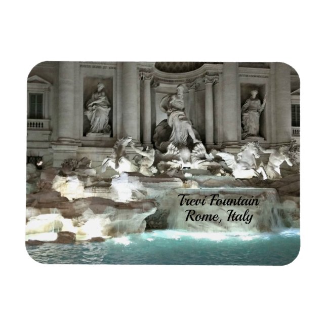 Trevi Fountain, Rom Italien Magnet (Horizontal)