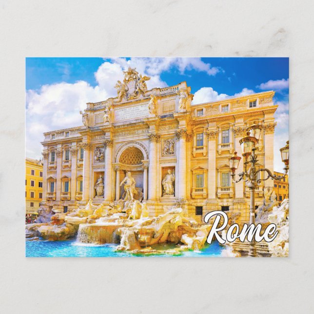 Trevi Fountain, Rom, Italien Postkarte (Vorderseite)