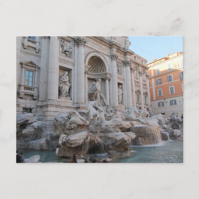Trevi Fountain, Rom, Italien Postkarte (Vorderseite)