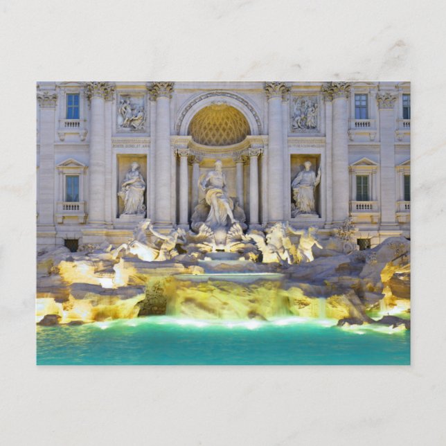 Trevi Fountain, Rom, Italien Postkarte für Feierta (Vorderseite)