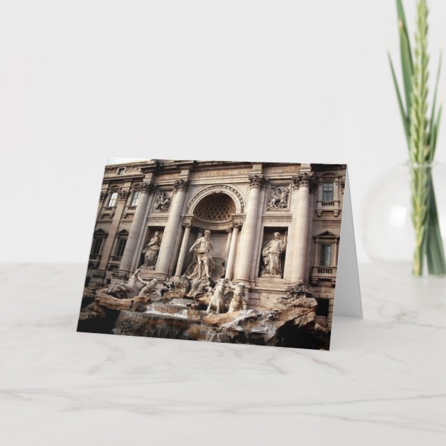 Trevi Fountain Rom Italien Reisen Karte (Vorderseite)