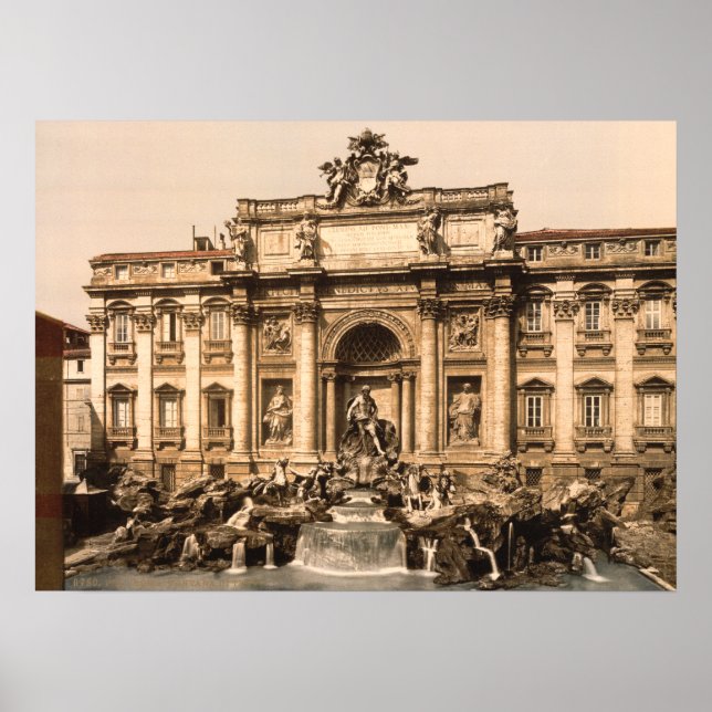 Trevi Fountain, Rom, Latium, Italien Poster (Vorne)