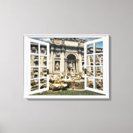 Trevi Fountain View Fake Leinwanddruck