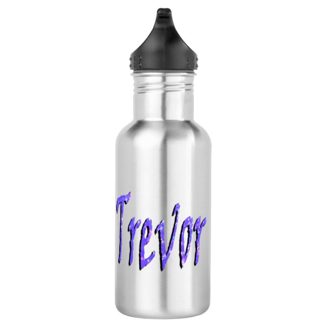 Trevor, Name Logo, Edelstahlflasche (Rechts)