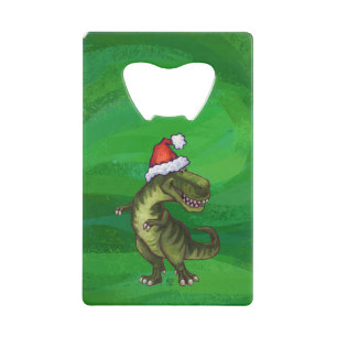 TRex à Santa Hat sur Green