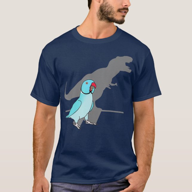 Trex Blue Indischer Ringneck Pet Birb Mem Papagei T-Shirt (Vorderseite)