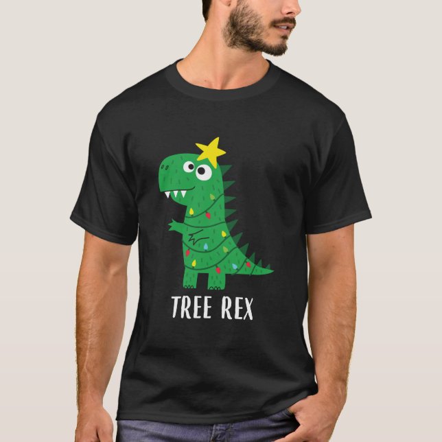 Trex Christmas Long Sleeve Shirt Dinosaur Chri (Vorderseite)